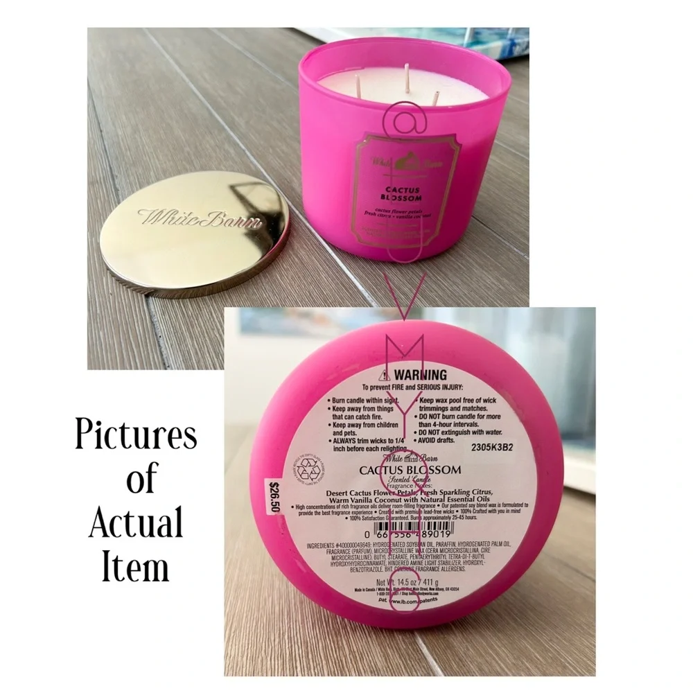Bath & Body Works White 3-Wick Candle - Picture 2 of 2